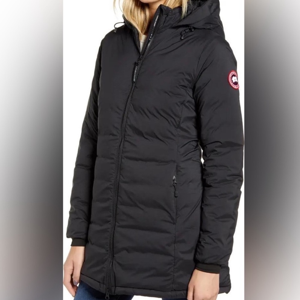 Canada Goose Women's Black Hooded Puffer Coat